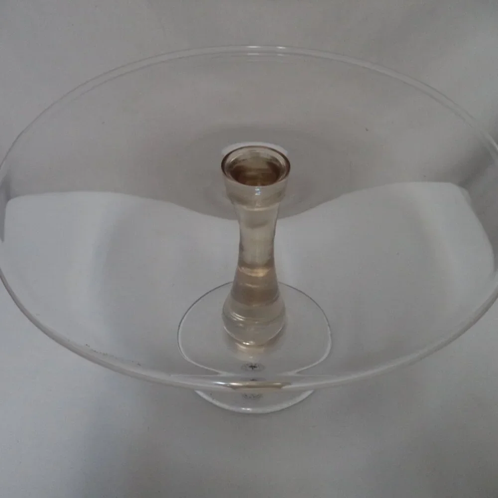 Bombay glass Cake stand pedestal display Made in Poland 7